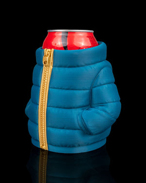 Puffer Jacket Style Can Or Trinket Holder