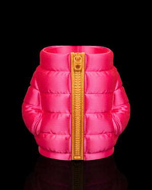 Puffer Jacket Style Can Or Trinket Holder