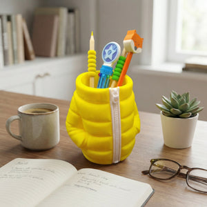 Puffer Jacket Style Can Or Trinket Holder