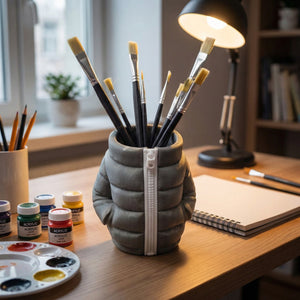 Puffer Jacket Style Can Or Trinket Holder